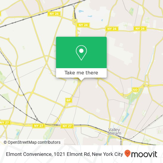 Mapa de Elmont Convenience, 1021 Elmont Rd