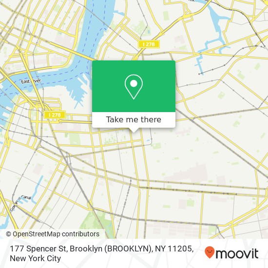 Mapa de 177 Spencer St, Brooklyn (BROOKLYN), NY 11205