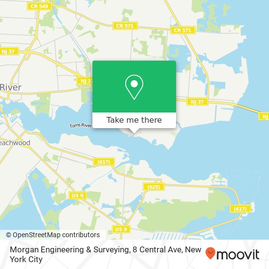 Morgan Engineering & Surveying, 8 Central Ave map