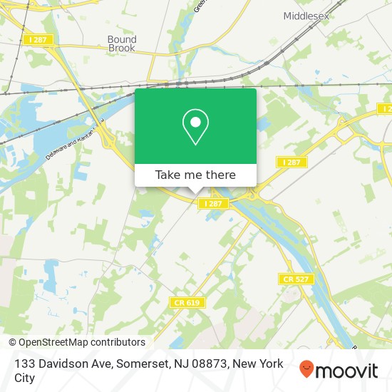 Mapa de 133 Davidson Ave, Somerset, NJ 08873