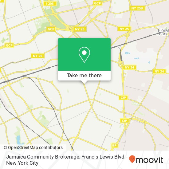 Jamaica Community Brokerage, Francis Lewis Blvd map