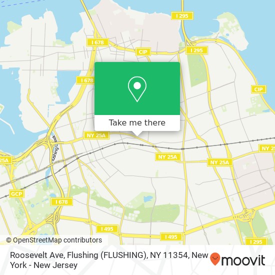 Roosevelt Ave, Flushing (FLUSHING), NY 11354 map