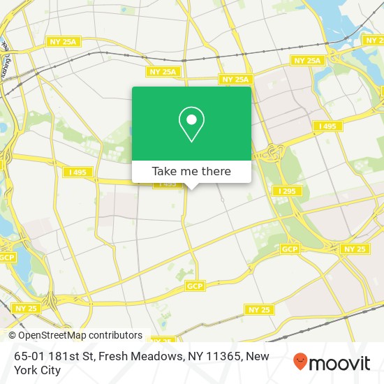 Mapa de 65-01 181st St, Fresh Meadows, NY 11365