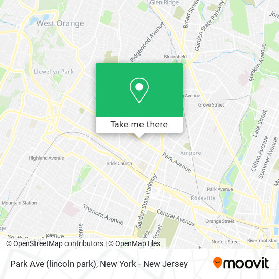 Park Ave (lincoln park) map