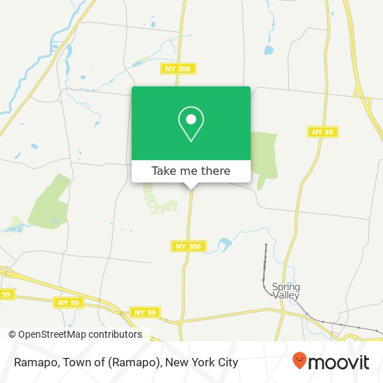 Ramapo, Town of map