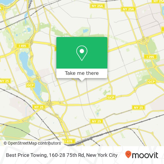 Best Price Towing, 160-28 75th Rd map