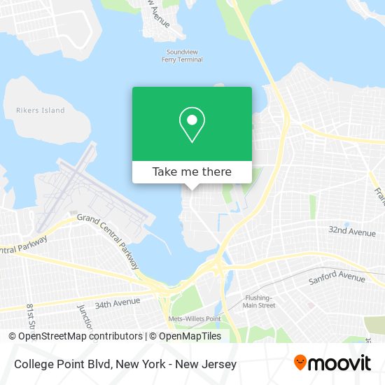 Mapa de College Point Blvd