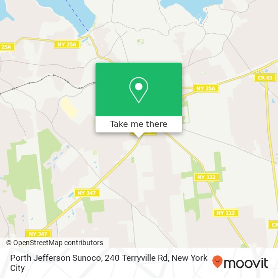 Mapa de Porth Jefferson Sunoco, 240 Terryville Rd