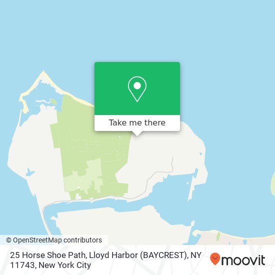 Mapa de 25 Horse Shoe Path, Lloyd Harbor (BAYCREST), NY 11743