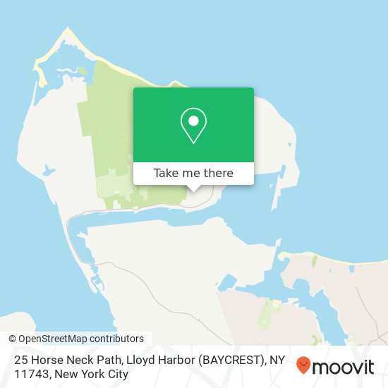 25 Horse Neck Path, Lloyd Harbor (BAYCREST), NY 11743 map