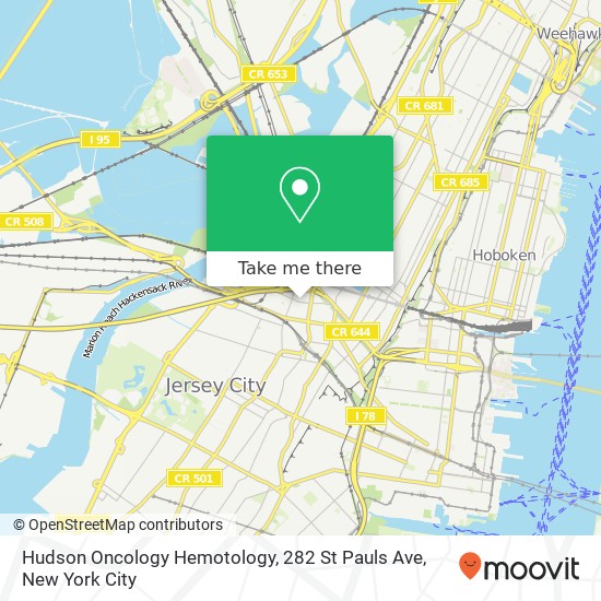 Hudson Oncology Hemotology, 282 St Pauls Ave map