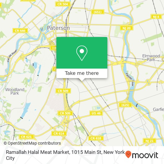 Mapa de Ramallah Halal Meat Market, 1015 Main St