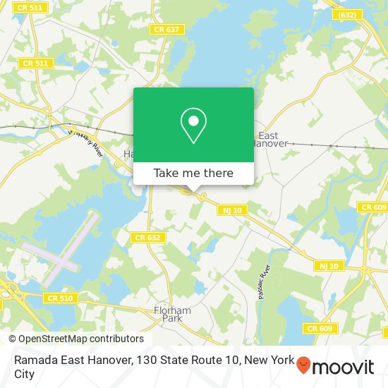 Mapa de Ramada East Hanover, 130 State Route 10