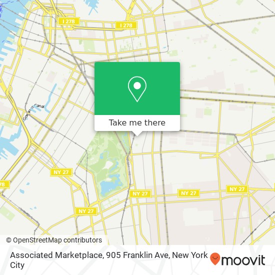 Mapa de Associated Marketplace, 905 Franklin Ave