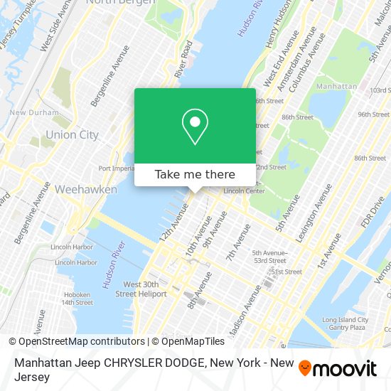 Manhattan Jeep CHRYSLER DODGE map