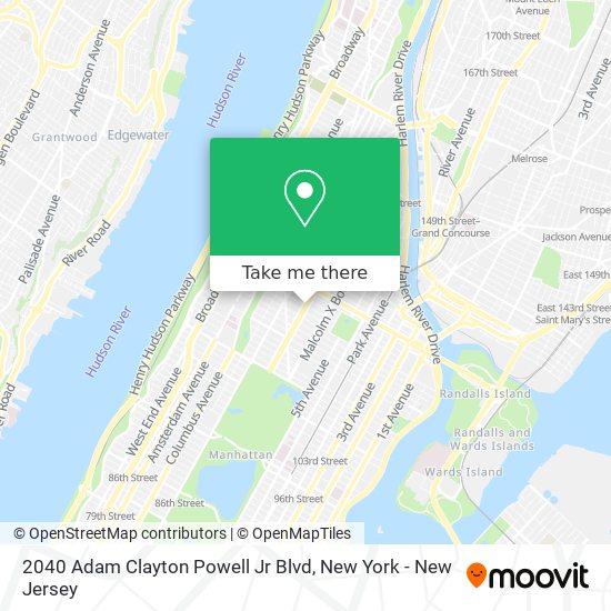 Mapa de 2040 Adam Clayton Powell Jr Blvd