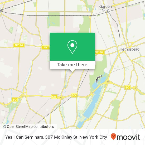 Mapa de Yes I Can Seminars, 307 McKinley St