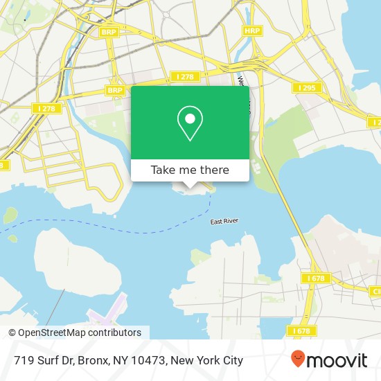 Mapa de 719 Surf Dr, Bronx, NY 10473
