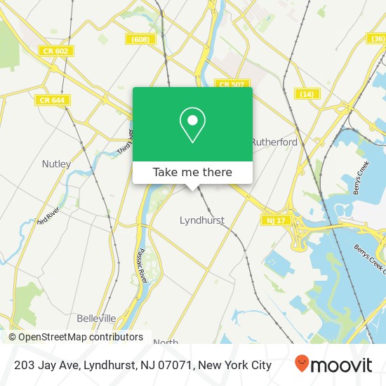 203 Jay Ave, Lyndhurst, NJ 07071 map