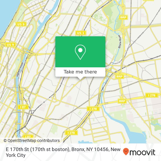 E 170th St (170th st boston), Bronx, NY 10456 map
