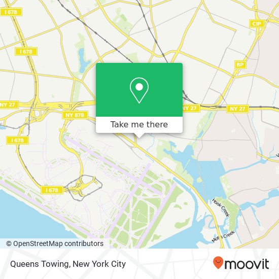 Queens Towing map