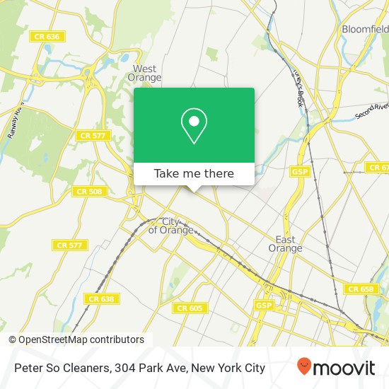 Mapa de Peter So Cleaners, 304 Park Ave