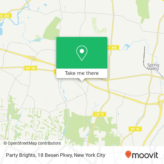 Party Brights, 18 Besen Pkwy map