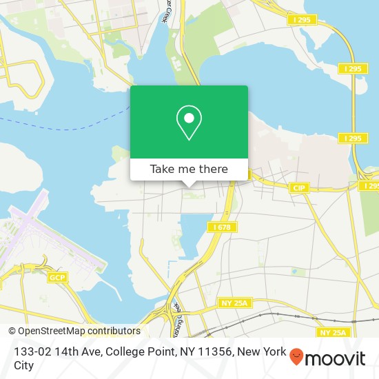 Mapa de 133-02 14th Ave, College Point, NY 11356