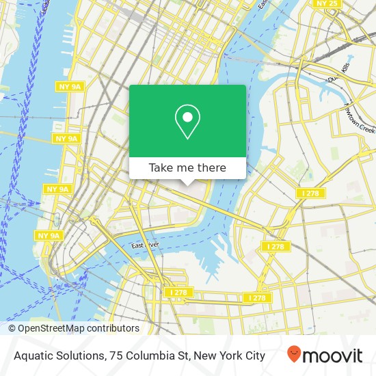 Mapa de Aquatic Solutions, 75 Columbia St