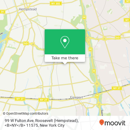 99 W Fulton Ave, Roosevelt (Hempstead), <B>NY< / B> 11575 map