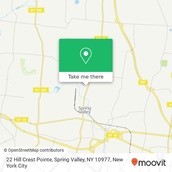 Mapa de 22 Hill Crest Pointe, Spring Valley, NY 10977