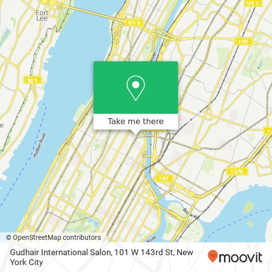 Gudhair International Salon, 101 W 143rd St map