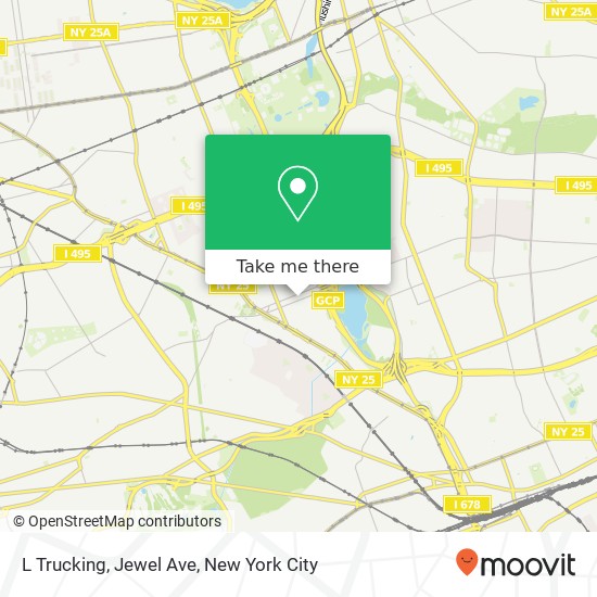 L Trucking, Jewel Ave map