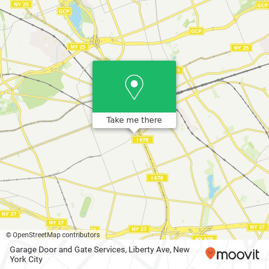 Garage Door and Gate Services, Liberty Ave map