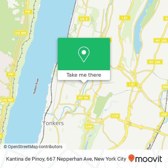 Mapa de Kantina de Pinoy, 667 Nepperhan Ave