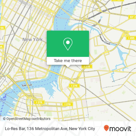 Mapa de Lo-Res Bar, 136 Metropolitan Ave