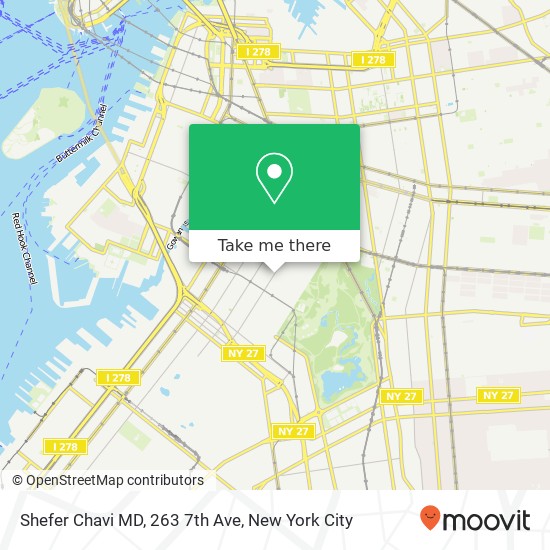 Mapa de Shefer Chavi MD, 263 7th Ave