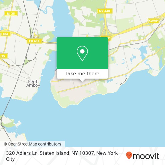 Mapa de 320 Adlers Ln, Staten Island, NY 10307
