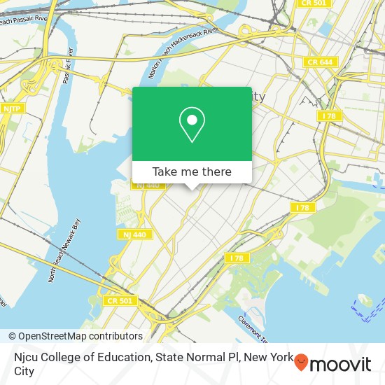 Njcu College of Education, State Normal Pl map