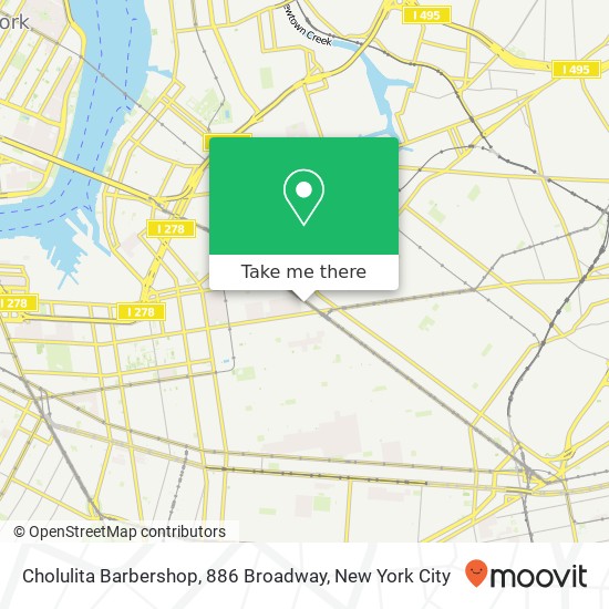 Mapa de Cholulita Barbershop, 886 Broadway