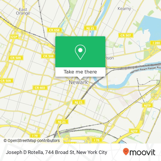Mapa de Joseph D Rotella, 744 Broad St