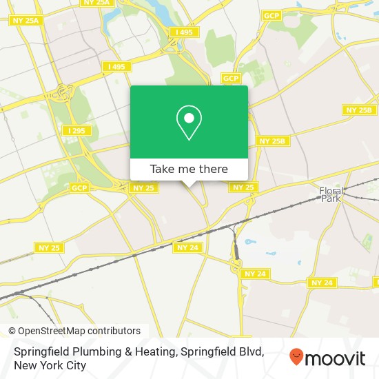 Springfield Plumbing & Heating, Springfield Blvd map