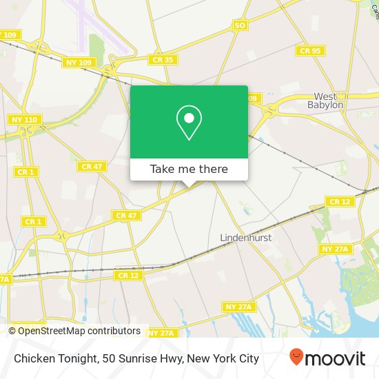 Chicken Tonight, 50 Sunrise Hwy map