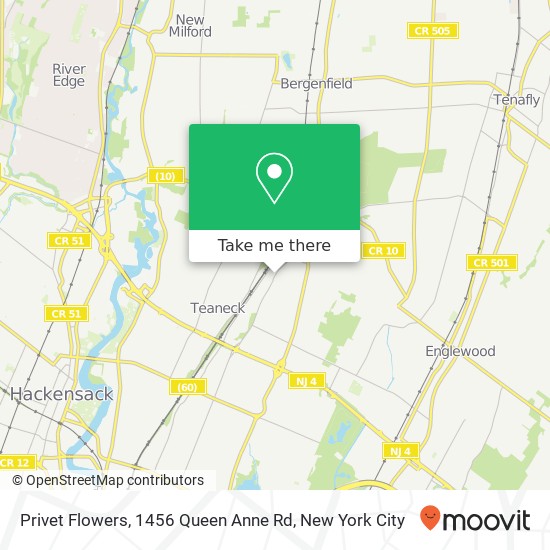 Mapa de Privet Flowers, 1456 Queen Anne Rd