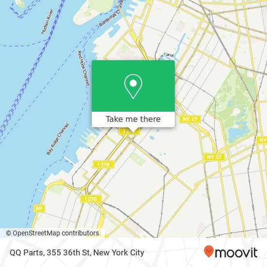 Mapa de QQ Parts, 355 36th St