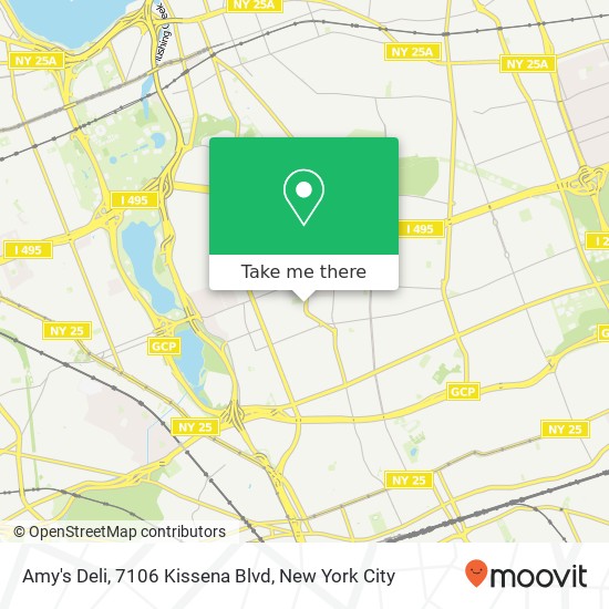 Mapa de Amy's Deli, 7106 Kissena Blvd