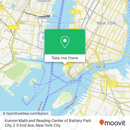Kumon Math and Reading Center of Battery Park City, 2 S End Ave map