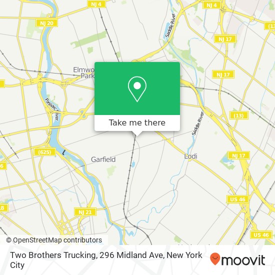 Two Brothers Trucking, 296 Midland Ave map