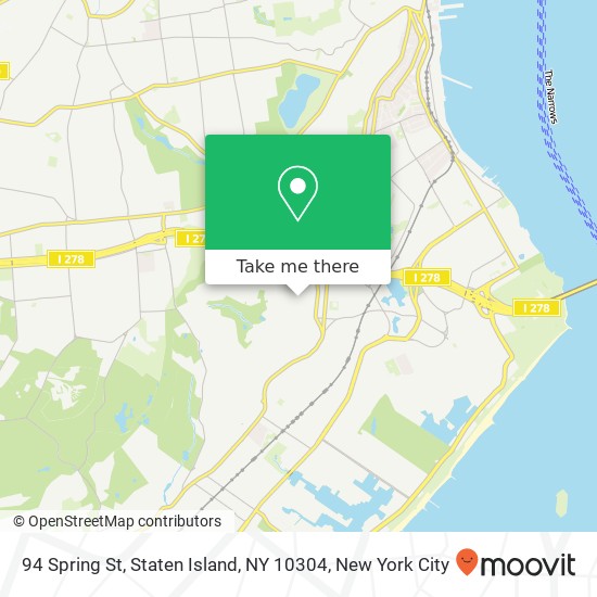 Mapa de 94 Spring St, Staten Island, NY 10304