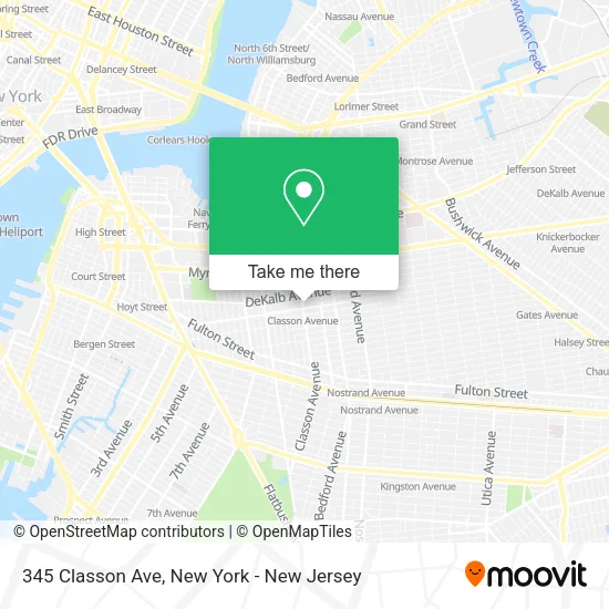 Mapa de 345 Classon Ave